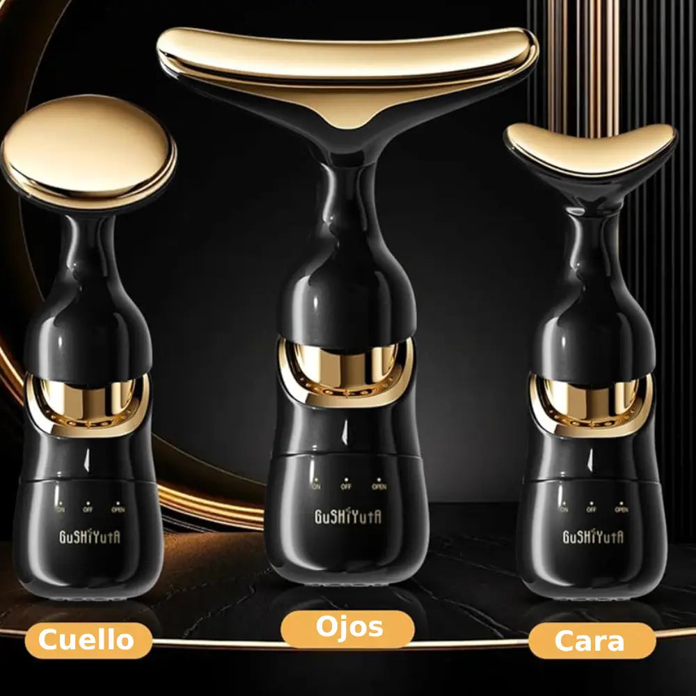 Soléa™ | Aparato de masaje 3 en 1: rostro, cuello y ojos