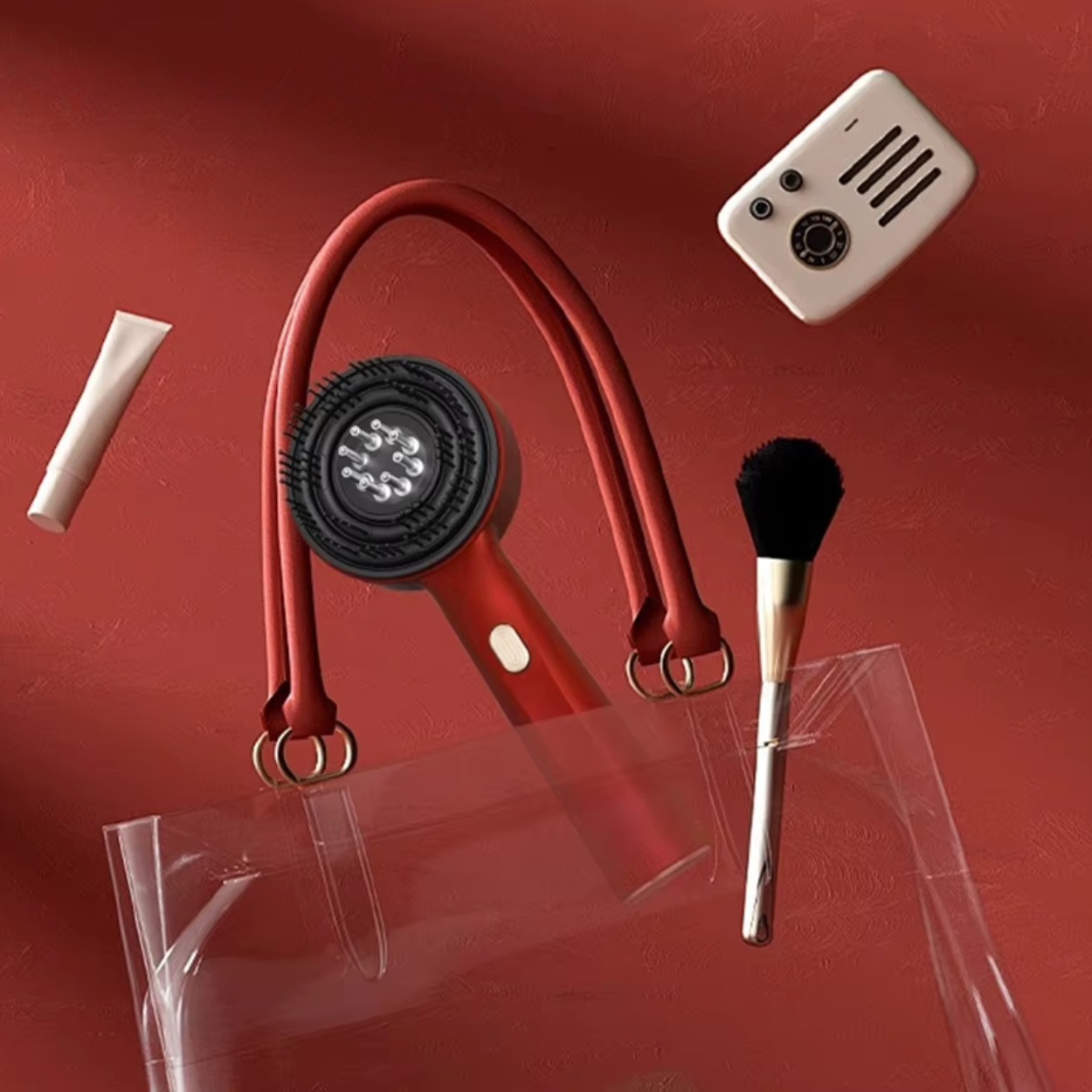 Soléa™ | Peine eléctrico para masaje del cuero cabelludo – Luz roja y aplicador de aceite – Anticaída y crecimiento capilar