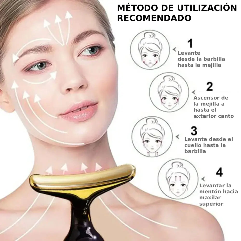 Soléa™ | Aparato de masaje 3 en 1: rostro, cuello y ojos