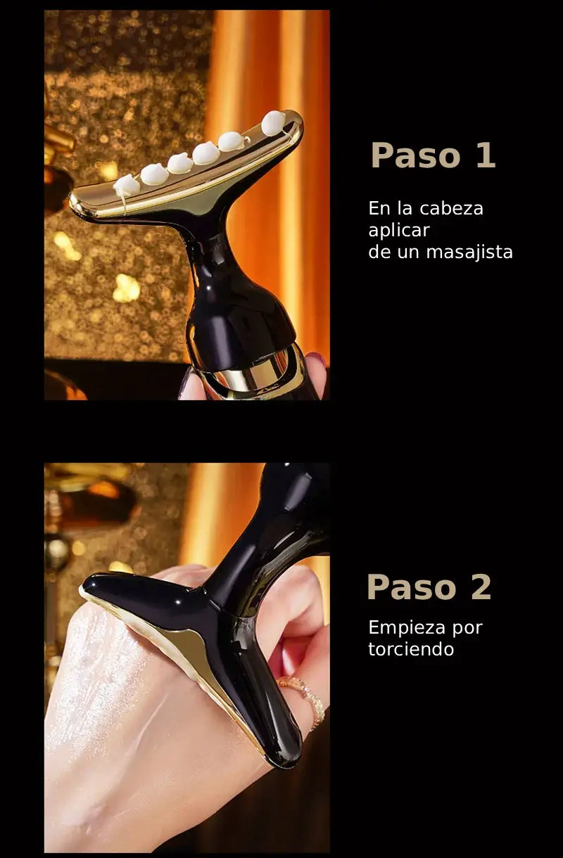 Soléa™ | Aparato de masaje 3 en 1: rostro, cuello y ojos