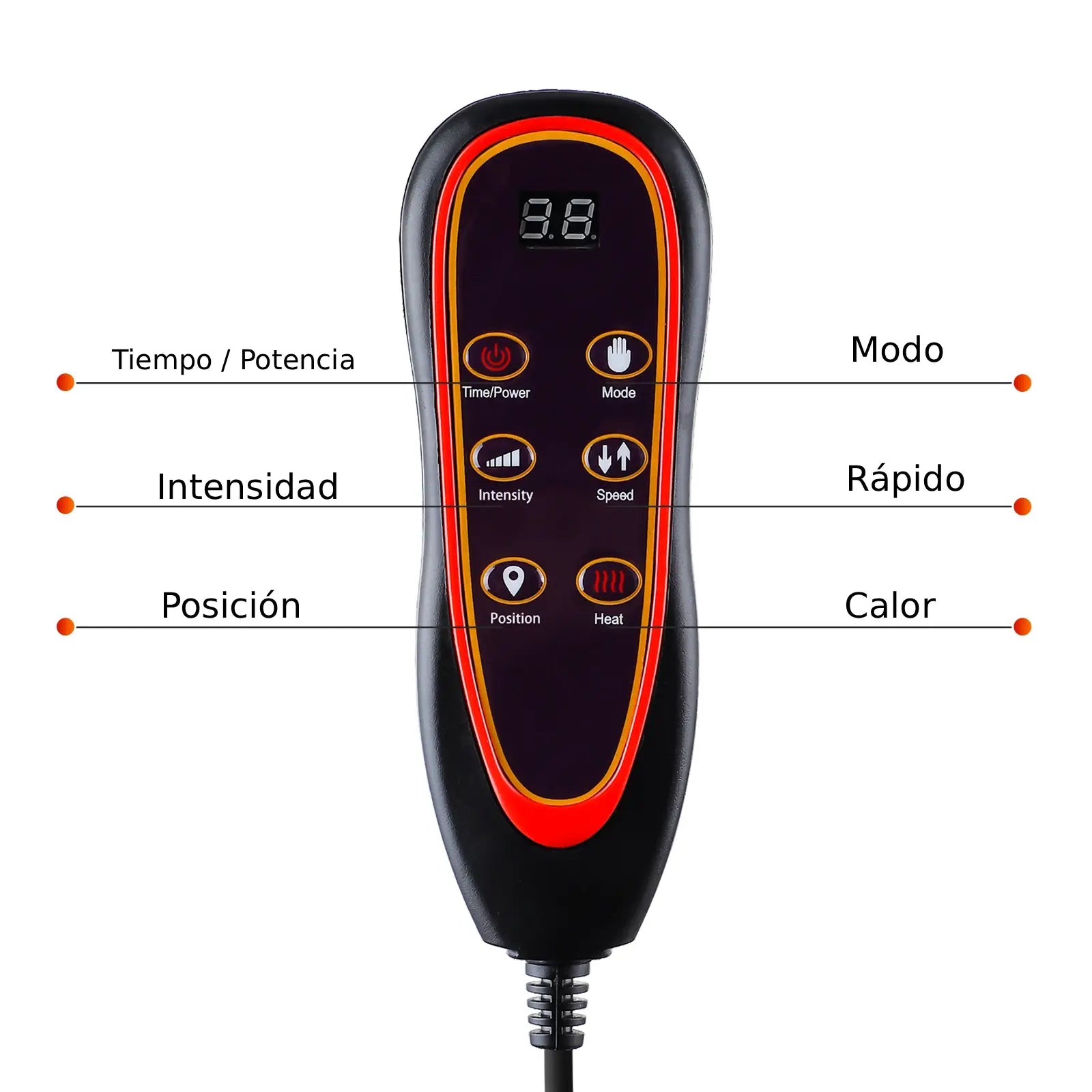 Soléa™ | Cojín de masaje eléctrico vibrante con calor: alivia el dolor de espalda, cuello y lumbar | Uso doméstico y en el coche